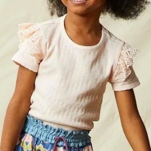 Size 12 light pink Matilda Jane Enchanted Garden Wonder and Wander top. Worn one